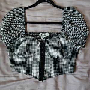 Corset w/puffy sleeves